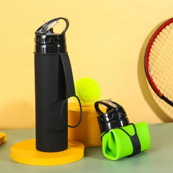 20Oz. Collapsible Silicone Water Bottle for Travel
