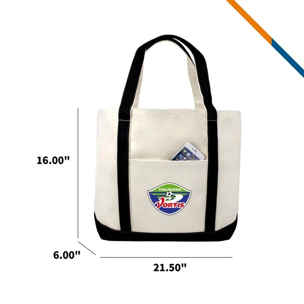 ZipCove 18 oz Cotton Canvas Zipper Boat Tote Bag