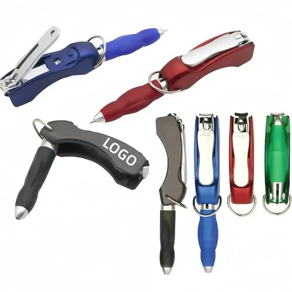 Folding nail clipper pen
