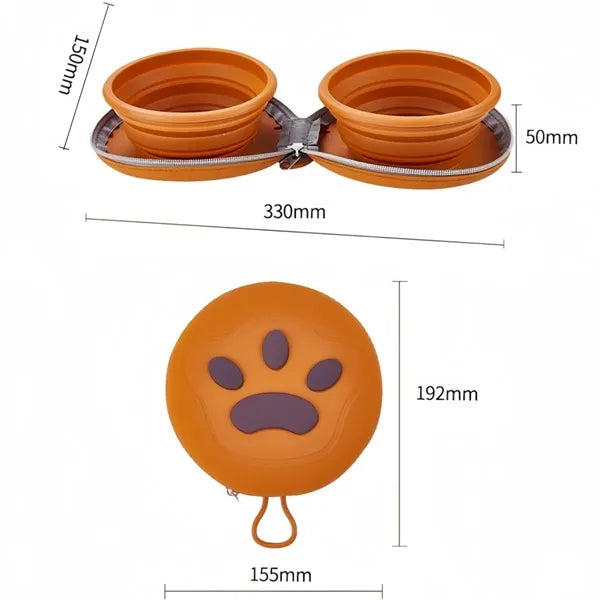 Fold the pet bowl