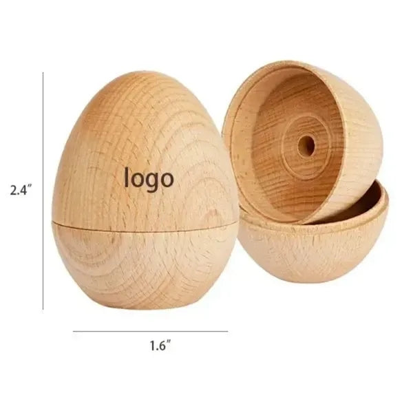 Engraved Wooden Easter Egg Shell