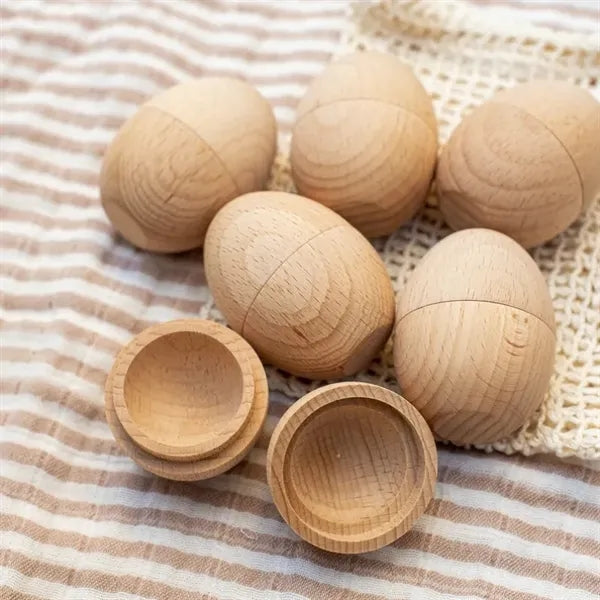 Engraved Wooden Easter Egg Shell