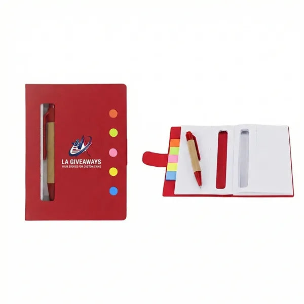 Eco Reveal Sticky Notes Booklet With Pen