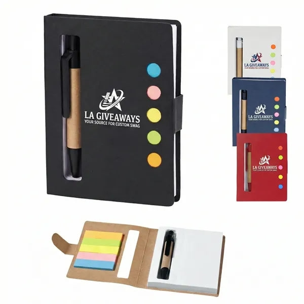 Eco Reveal Sticky Notes Booklet With Pen