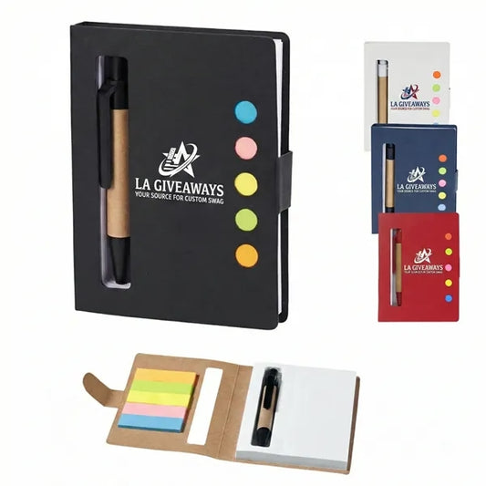 Eco Reveal Sticky Notes Booklet With Pen