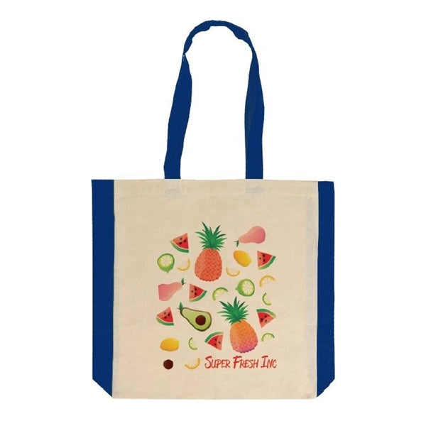 Side Color 6oz Cotton Tote Bag