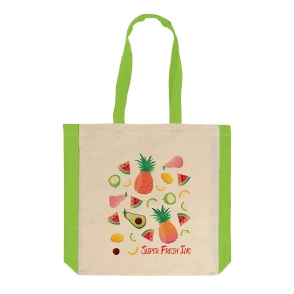 Side Color 6oz Cotton Tote Bag