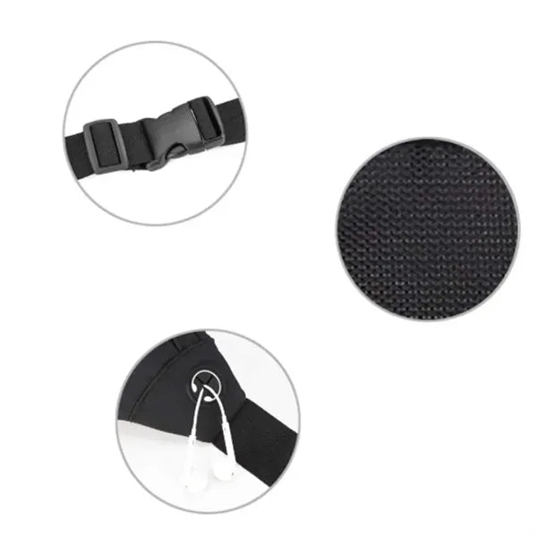 Large Crossbody Fanny Pack with 4-Zipper