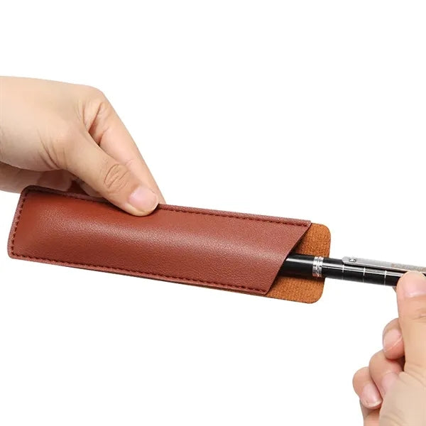 Leather Large-Capacity Pencil Case