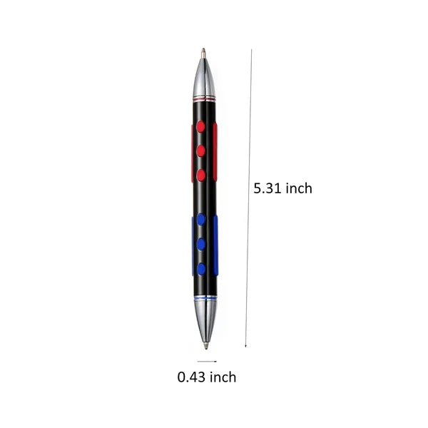 Baccarat Casino Metal Pen with Blue & Red Ink Silicone Sleev