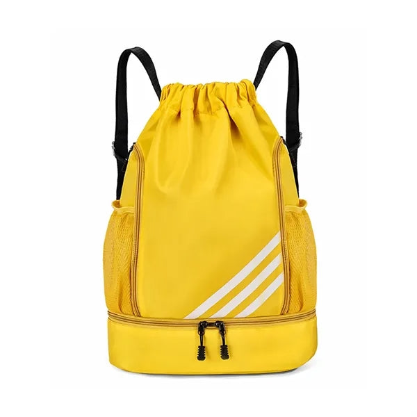 Drawstring Sports Backpack With Independent Zipper Pocket