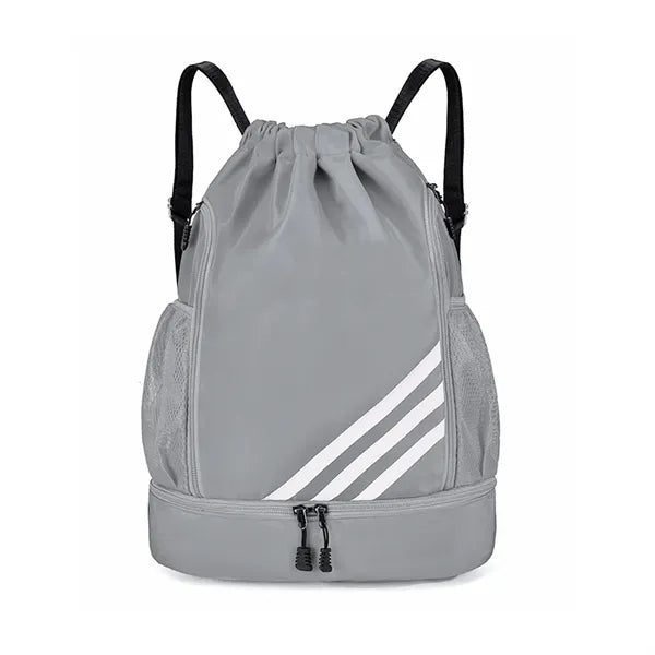Drawstring Sports Backpack With Independent Zipper Pocket