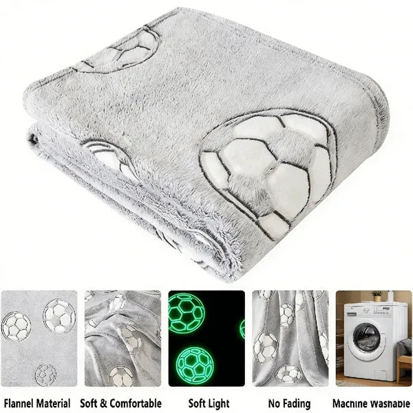 Glow-in-the-dark Soccer Blanket