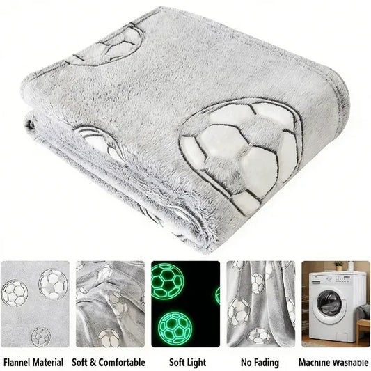 Glow-in-the-dark Soccer Blanket