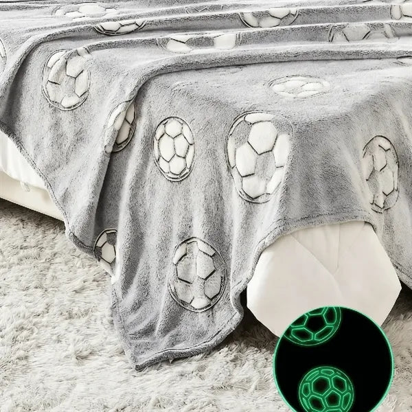 Glow-in-the-dark Soccer Blanket