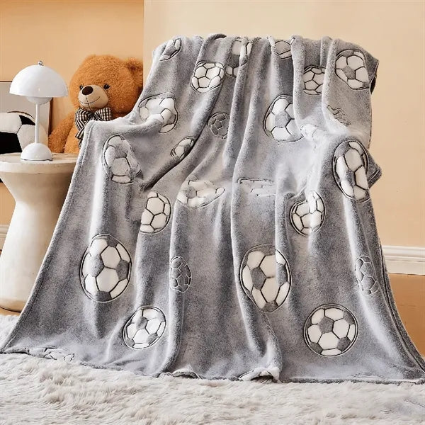 Glow-in-the-dark Soccer Blanket