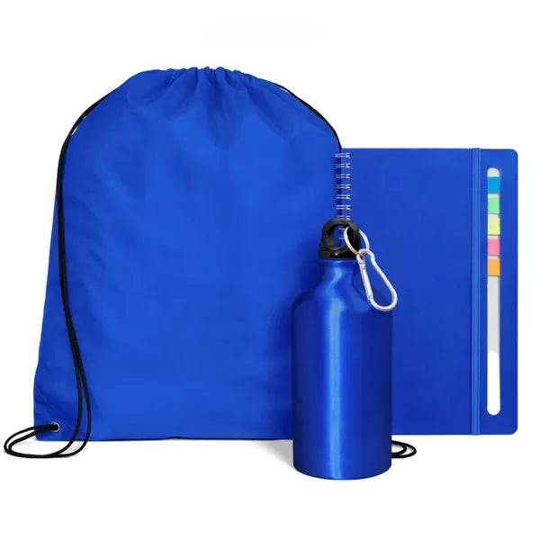 Essentials Gift Set with Drawstring Bag, Journal & Bottle