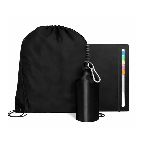 Essentials Gift Set with Drawstring Bag, Journal & Bottle