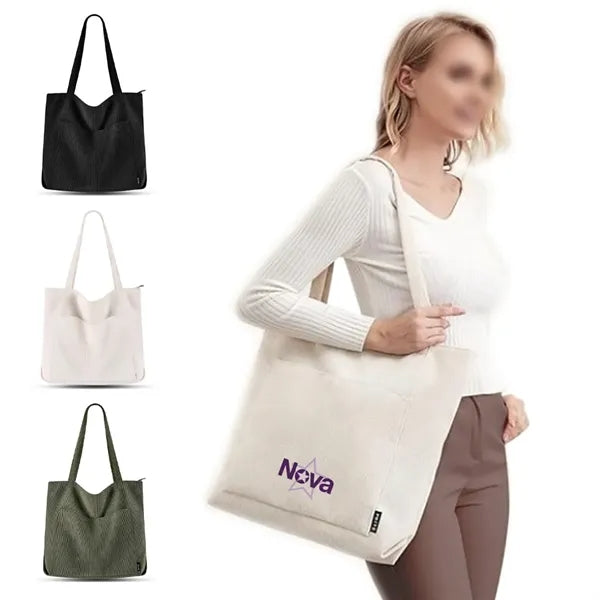 Women Corduroy Tote Bag