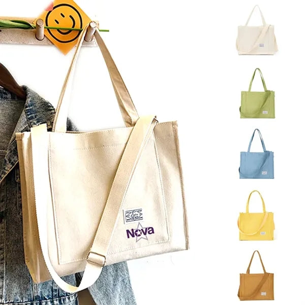 Corduroy Tote Bag for Women