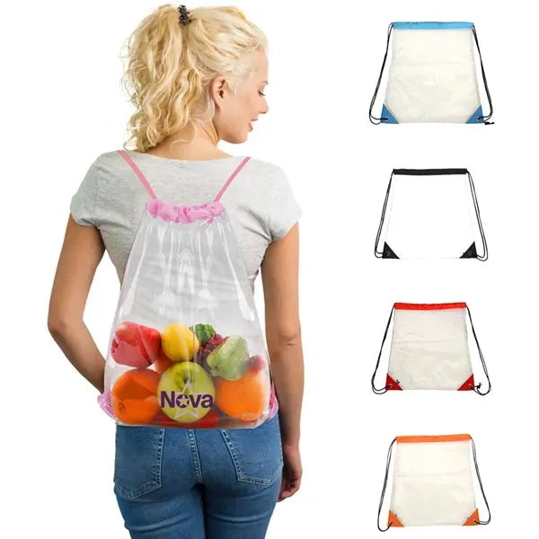 PVC Clear Drawstring Bag