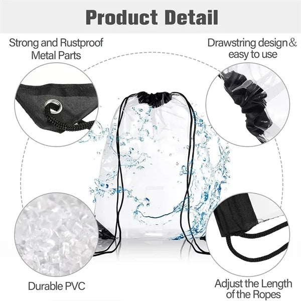 PVC Clear Drawstring Bag
