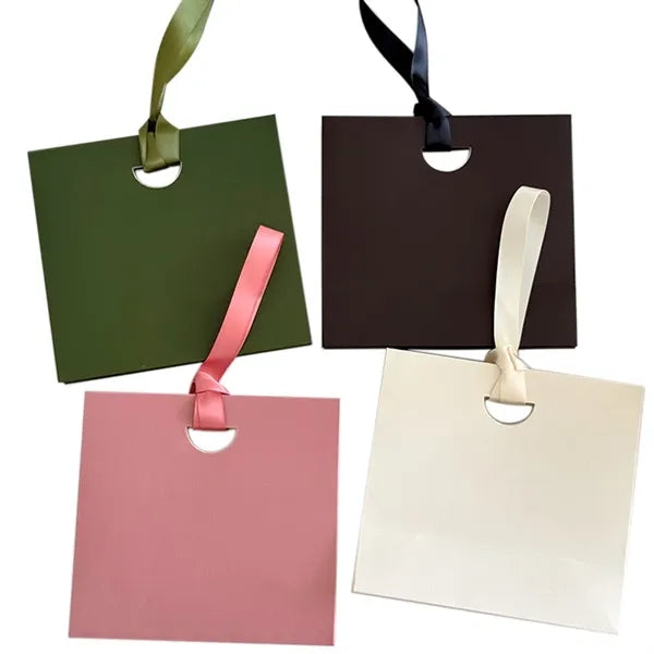 Paper Gift Bags With Ribbon Handles