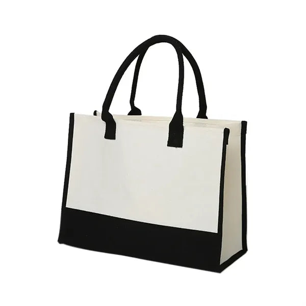 Initial Canvas Beach Bag