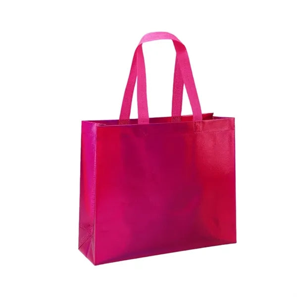 Logo Metallic Finish Tote Bags