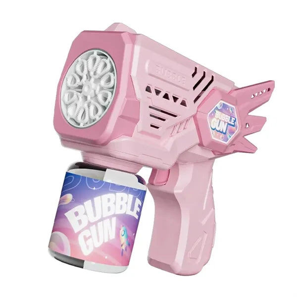 Kids Handheld Plastic Bubble Gun Toy w/ Light