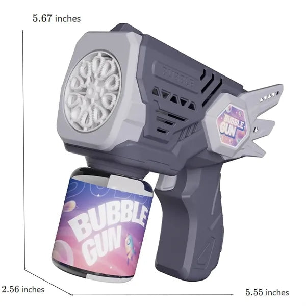 Kids Handheld Plastic Bubble Gun Toy w/ Light