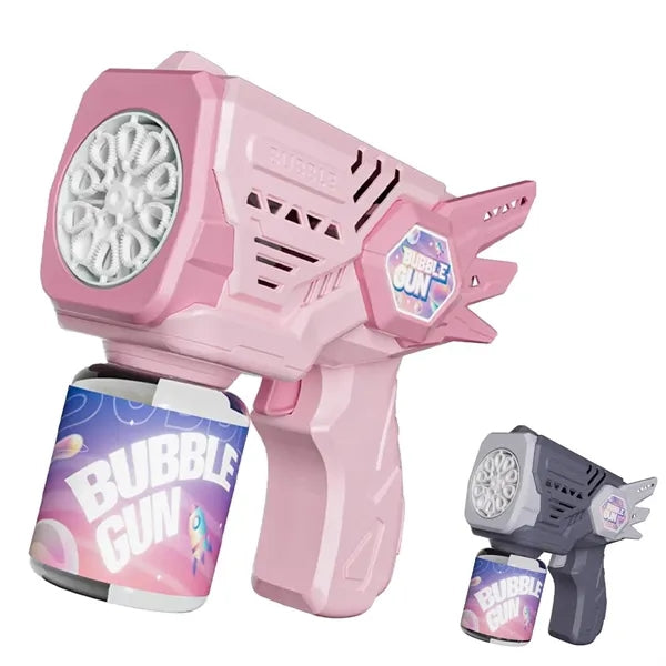 Kids Handheld Plastic Bubble Gun Toy w/ Light