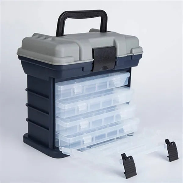 Portable Fishing Tackle Storage Box w/ Drawers