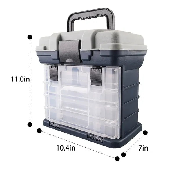 Portable Fishing Tackle Storage Box w/ Drawers