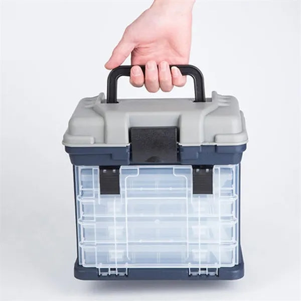 Portable Fishing Tackle Storage Box w/ Drawers