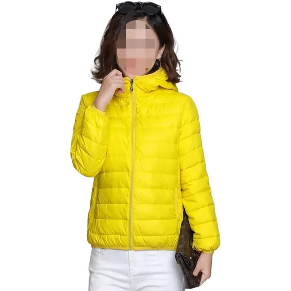 Lightweight Winter Insulated Zip-Up Hooded Jacket