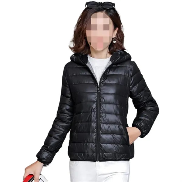 Lightweight Winter Insulated Zip-Up Hooded Jacket