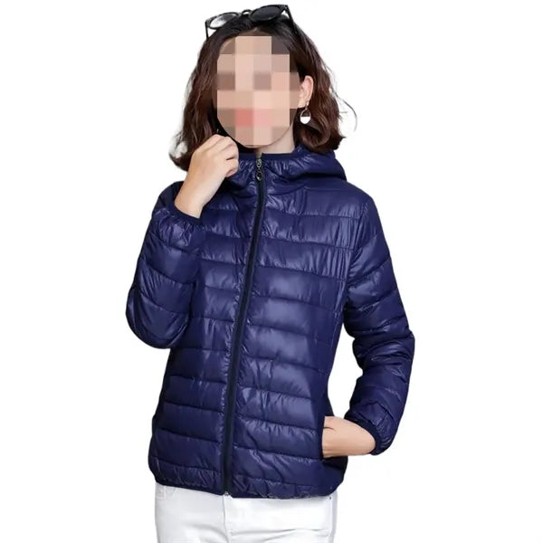 Lightweight Winter Insulated Zip-Up Hooded Jacket