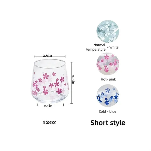 12oz Color Changing Glass Cup Heat-Resistant & Durable
