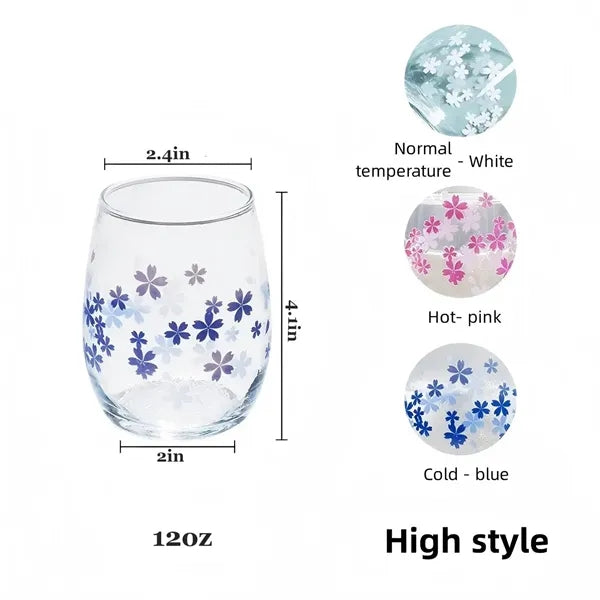 12oz Color Changing Glass Cup Heat-Resistant & Durable