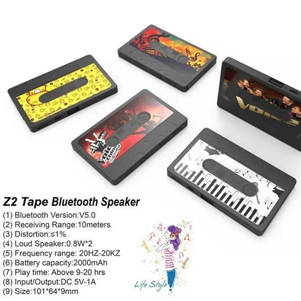Retro Cassette Style Bluetooth Speaker & Power Bank