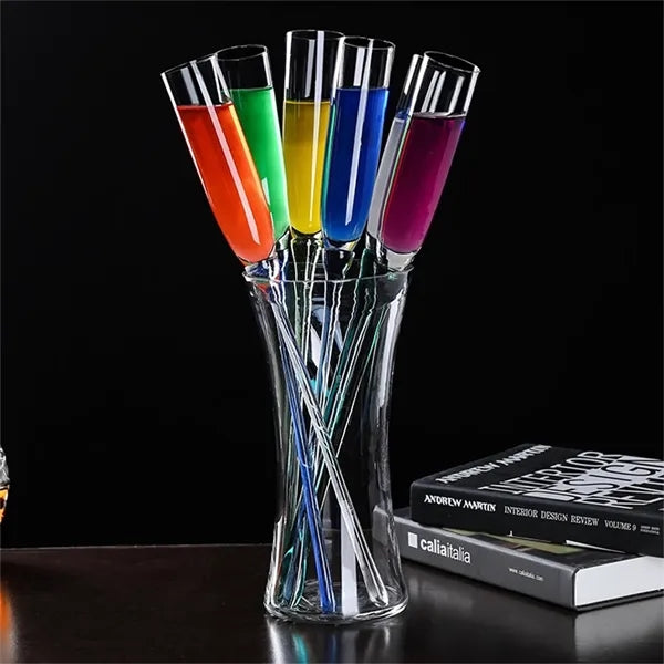 5oz Beach Champagne Wine Glass Flute Set