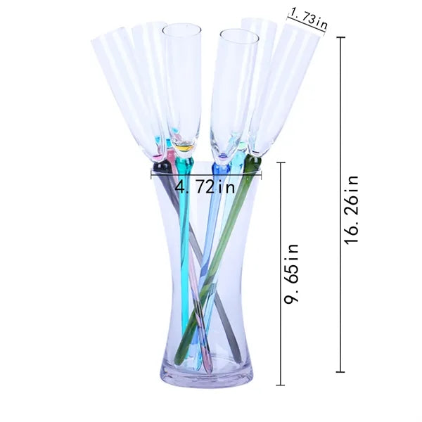 5oz Beach Champagne Wine Glass Flute Set