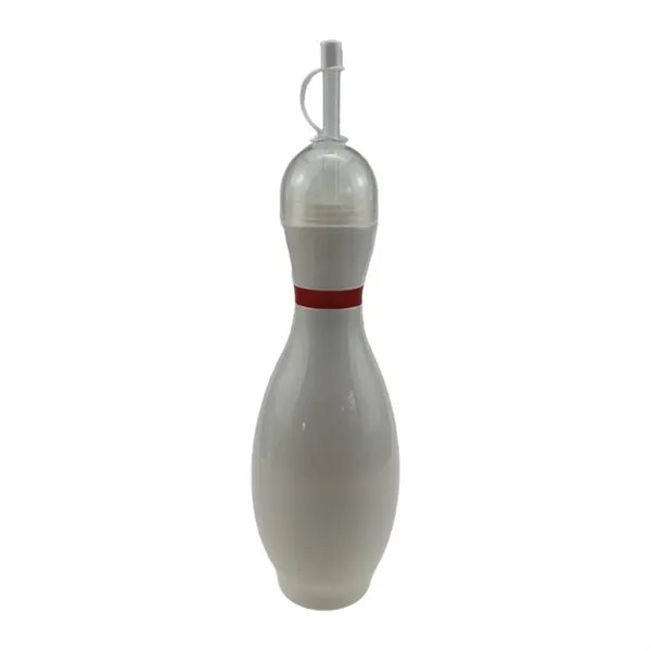 25oz PVC Bowling Shape Straw Beverage Bottle