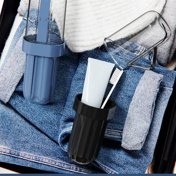 2 in 1 Travel Toothbrush Storage Case w/ Removable Cup