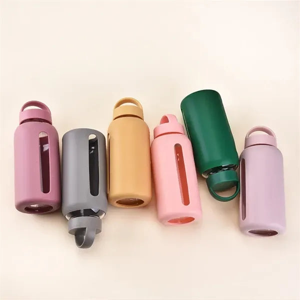 800ml Glass Silicone Sleeve Water Cup