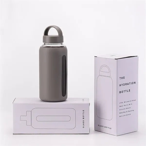 800ml Glass Silicone Sleeve Water Cup