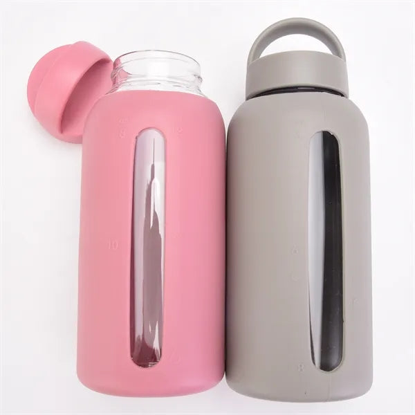 800ml Glass Silicone Sleeve Water Cup