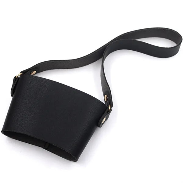 PU Leather Coffee Cup Sleeves w/ Handle