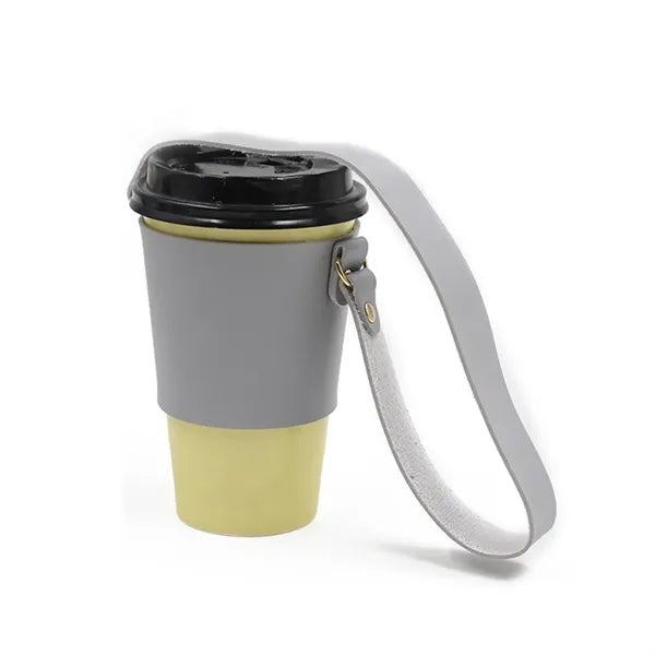 PU Leather Coffee Cup Sleeves w/ Handle